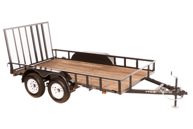 Heavy-Duty 6×12 Utility Trailer with Wood Floor, Ramp Gate & 5,232-Pound Capacity